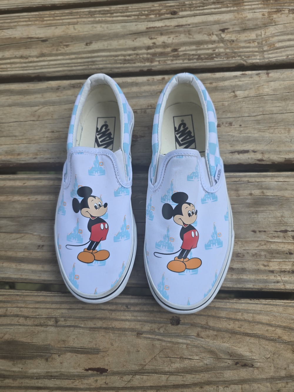 Vans x Disney World 50th Anniversary Slip-On Sneakers with Mickey Mouse